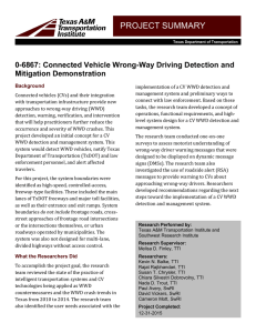Connected Vehicle Wrong-Way Driving Detection and Mitigation