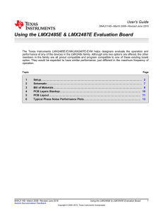 LMX2485E/87E Evaluation Board Instructions