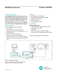 Evaluates: MAX2880 MAX2880 Evaluation Kit