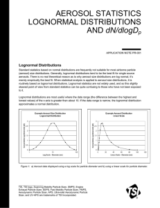 Aerosol Statistics Lognormal Distributions and dN/dlogDp