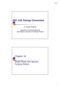 Chapter 10 – Single-Phase and Special