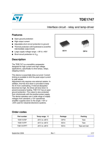 Interface circuit - relay and lamp-driver