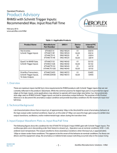 View our new Product Advisory - Aeroflex Microelectronic Solutions