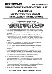 fluorescent emergency ballast installation instructions - Kriz