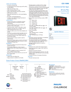 Commercial Exit Signs 60 Line Max CE-11800