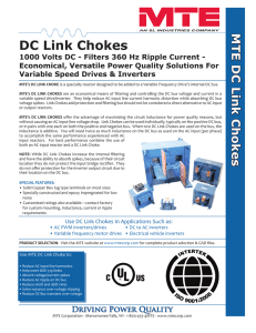 DC Link Chokes - MTE Corporation
