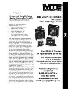 dc link chokes - MTE Corporation