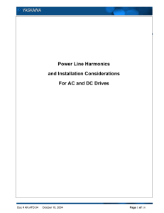 Power Line Harmonics and Installation Considerations