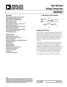 ADCMP565 Dual Ultrafast Voltage Comparator Data Sheet (REV. 0)