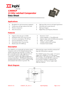 13606CP 13 GHz Latched Comparator Data Sheet