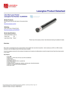 Laserglow Product Datasheet