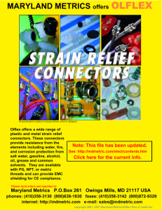 OLFLEX Strain Relief Products Catalog.