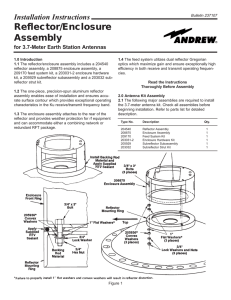 Installation Instructions Reflector/Enclosure Assembly