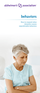 Behaviors - Alzheimer`s Association