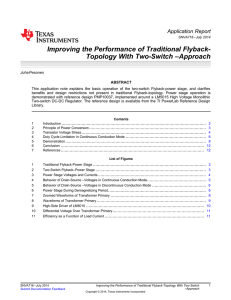 Improving the Performance of Traditional Flyback