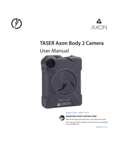 TASER Axon Body 2 Camera User Manual