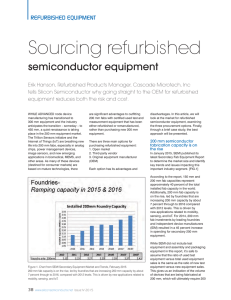 Sourcing Refurbished Semiconductor Equipment