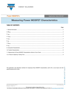 Measuring Power MOSFET Characteristics