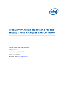 Frequently asked Questions for Trace Analyzer and Collector