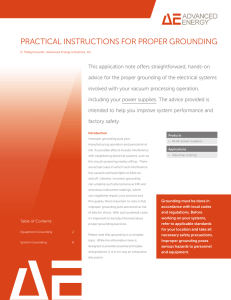 Practical Instructions for Proper Grounding