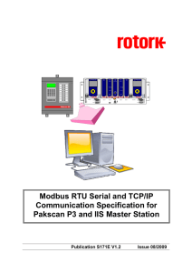 Modbus RTU Serial and TCP/IP Communication