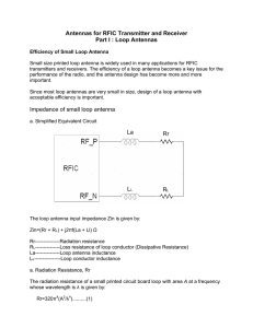 Antenna App Note: Part I Loop Antennas