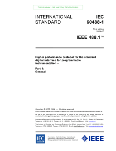 INTERNATIONAL STANDARD IEC 60488