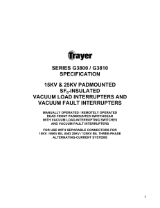 Trayer G3800 and G3810 Series Padmount VFI 10-04