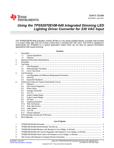 Integrated Dimming LED Lighting Driver Converter for 230VAC Input