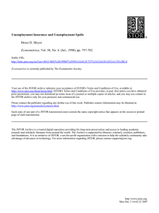 Unemployment Insurance and Unemployment Spells Bruce D. Meyer