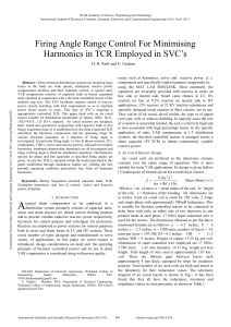 Firing Angle Range Control For Minimising Harmonics in TCR