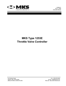 1253E Throttle Valve Controller Operation and