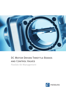 DC MOTOR DRIVEN THROTTLE BODIES AND CONTROL VALVES