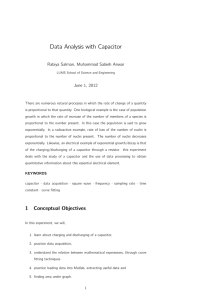 Data Analysis with Capacitor - Physlab