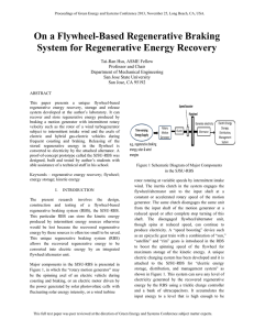 On a Flywheel-Based Regenerative Braking System for