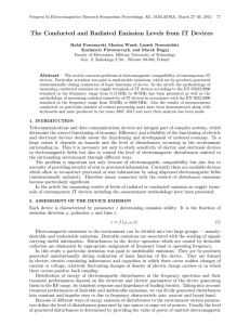 The Conducted and Radiated Emission Levels from IT Devices