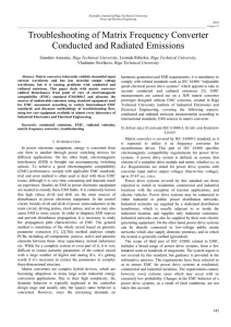 Troubleshooting of Matrix Frequency Converter Conducted and