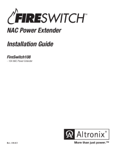 NAC Power Extender Installation Guide