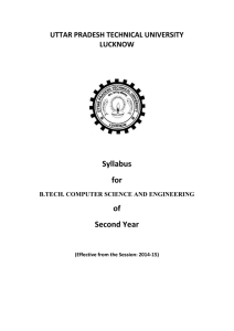 Syllabus for of Second Year