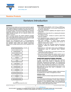 Varistors Introduction