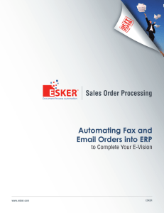 Automating Fax and Email Orders into ERP