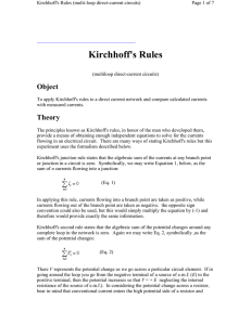 Kirchhoff`s Rules - Addis Ababa University (USA)