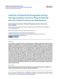 Analysis of hybrid rechargeable energy storage systems in Series