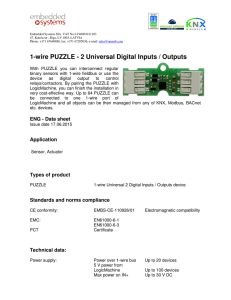 1-wire PUZZLE - 2 Universal Digital Inputs / Outputs