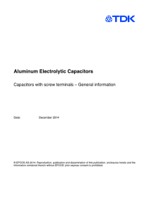 Aluminum Electrolytic Capacitors - Screw terminals general