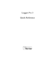 Logger Pro 3 Quick Reference