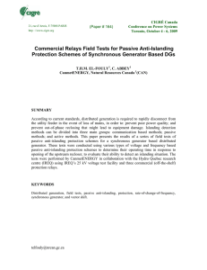 Commercial Relays Field Tests for Passive Anti