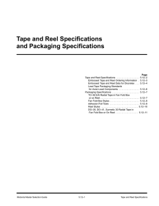 Chapter 5.12 - Tape and Reel Specifications and Packaging
