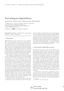 Text mining in a digital library