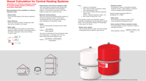 Vessel Calculation for Central Heating Systems